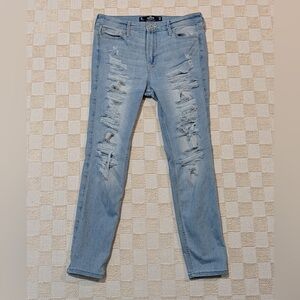 Hollister Women’s High Rise Super Skinny Distressed Jeans Size 9S